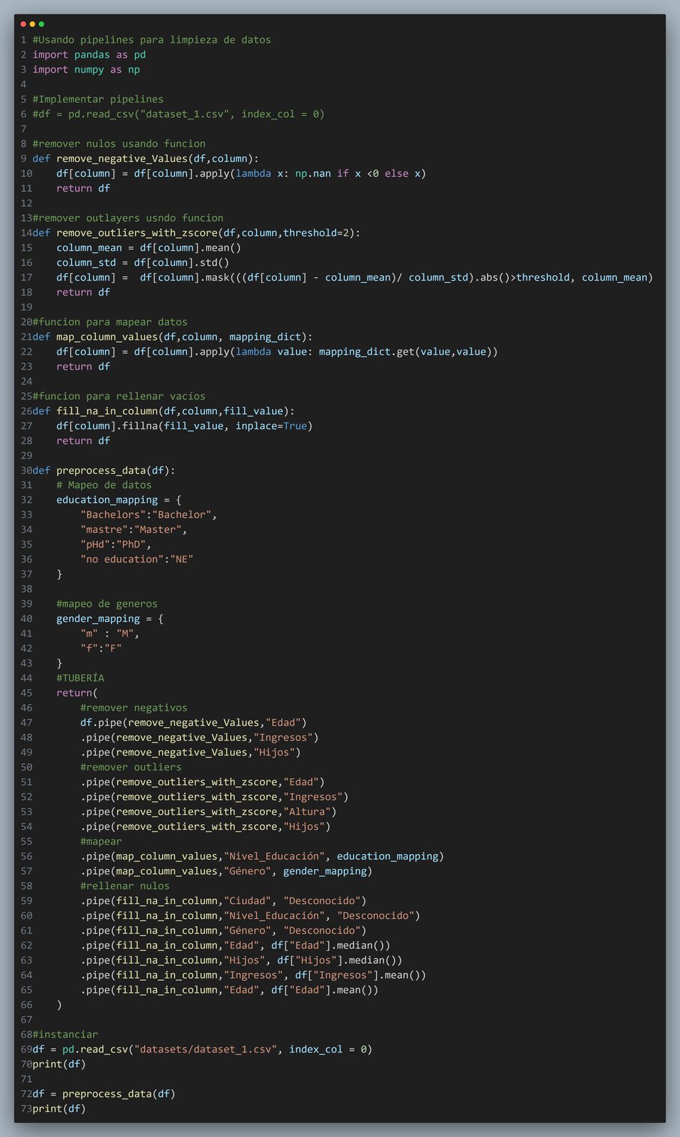 Daniel Castillo - Data science project screenshot
